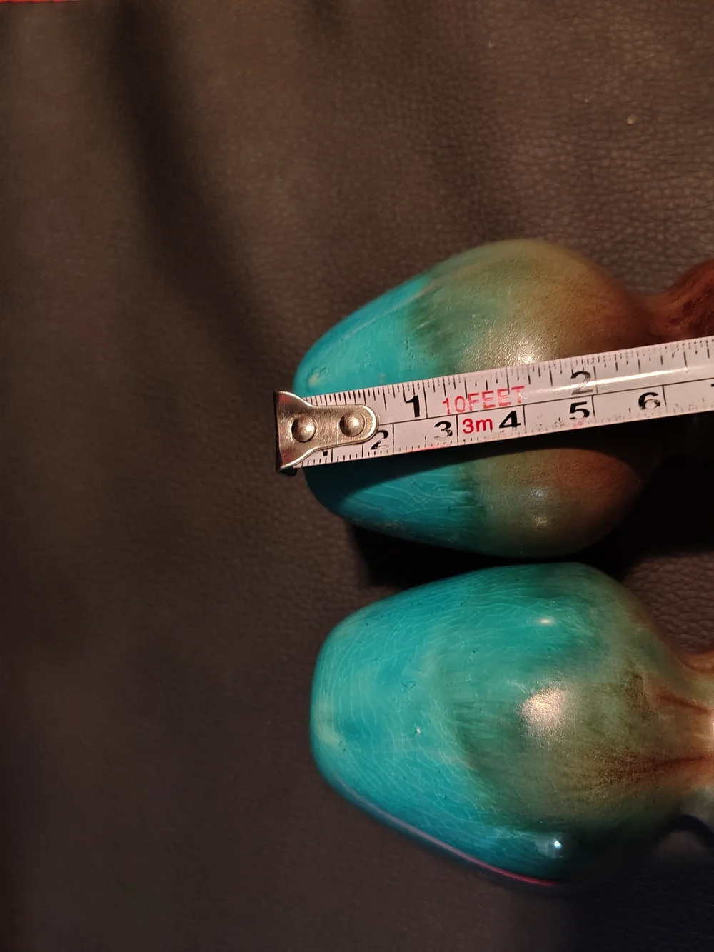 Handcrafted Turquoise Ceramic Decorative Vases - Set of 2